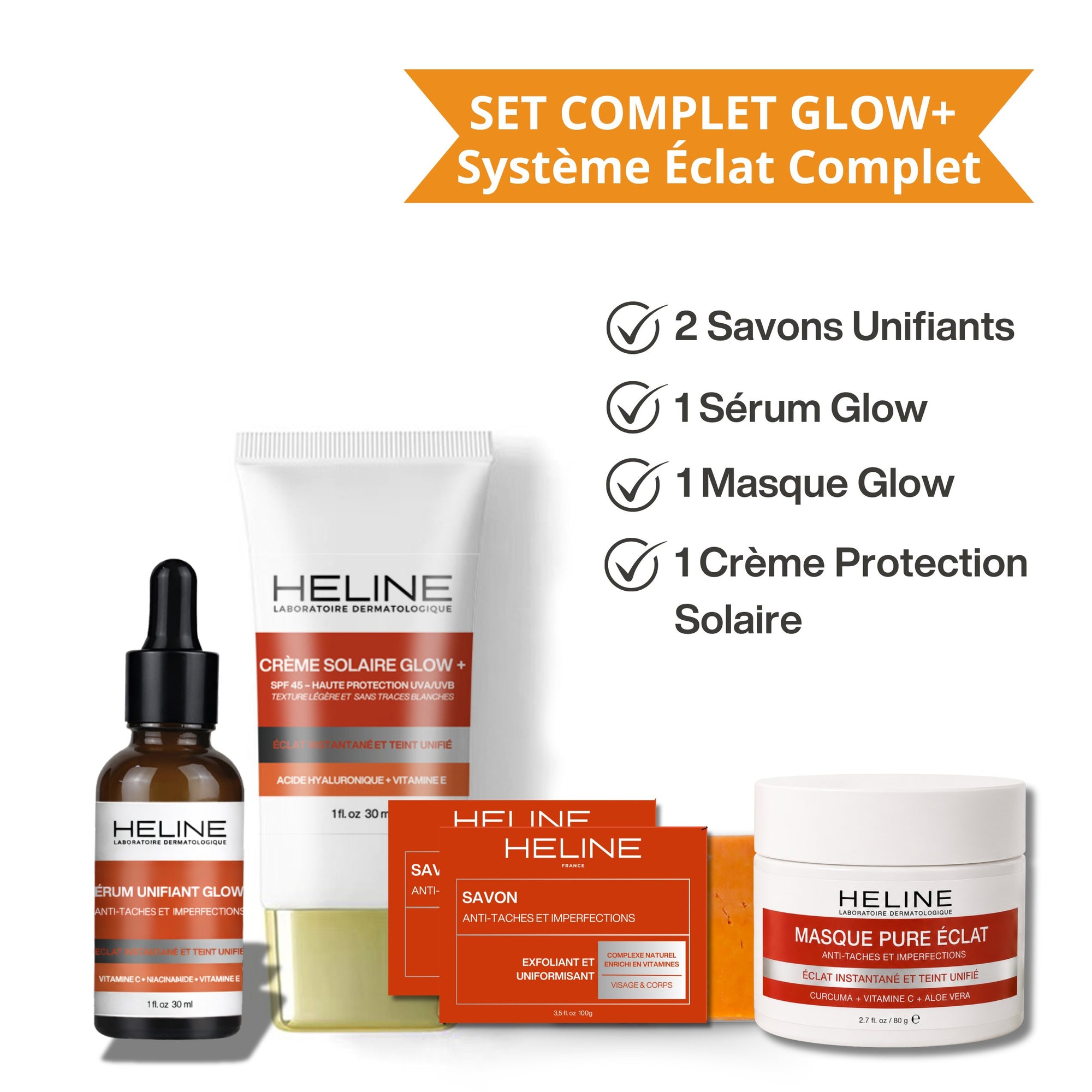 SET COMPLET GLOW+ ✨ Système Éclat Complet