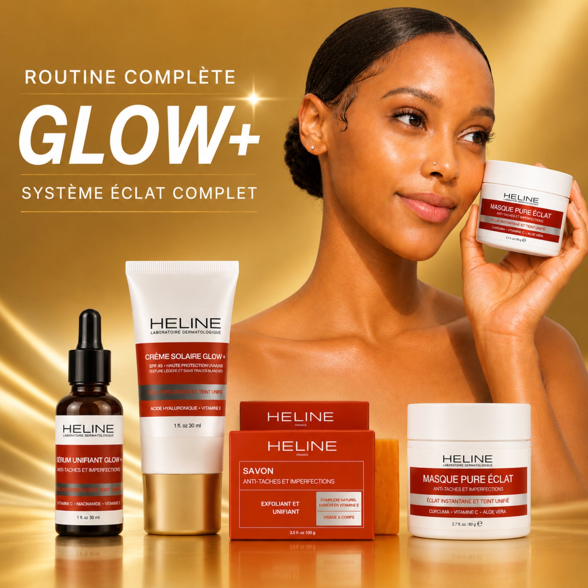 SET COMPLET GLOW+ ✨ Système Éclat Complet